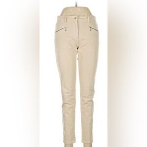 J McLaughlin Baxter skinny jeans raw beige lightweight size 8